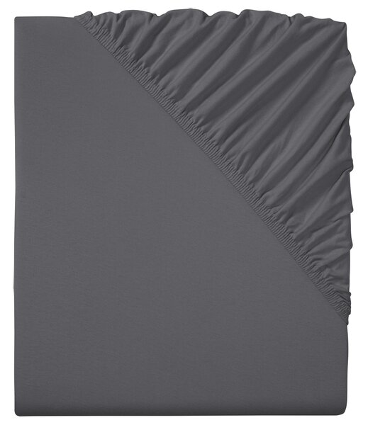 LIVARNO home Žerzejové napínací prostěradlo, 140–160 x 200 cm (šedá) (100369685003)