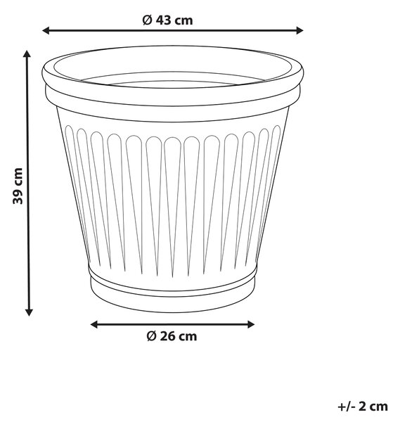 Květináč MAIZE 43 cm Světle béžová