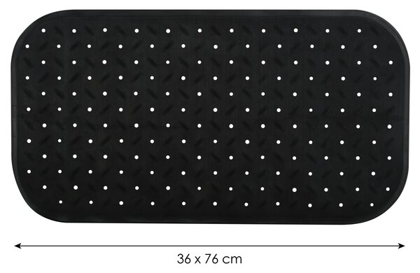 MSV protiskluzová podložka do vany CLASS Premium, černá, SBS kaučuk, 36 x 76 cm