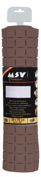 MSV protiskluzová podložka do sprchy QUADRO Premium, hnědá, SBS kaučuk, 54 x 54 cm