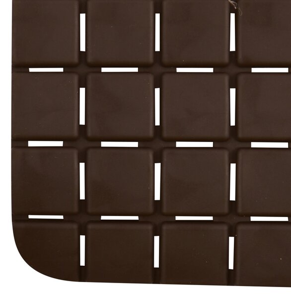 MSV protiskluzová podložka do sprchy QUADRO Premium, hnědá, SBS kaučuk, 54 x 54 cm
