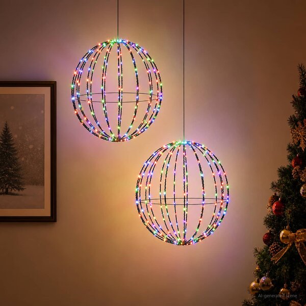 VidaXL Vánoční špička světla 2 ks 320 LED [42019111] Barva světla: Studená bílá