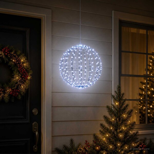 VidaXL Vánoční špička světla 96 LED Průměr 30 x 32 cm [42019113] Barva světla: Teplá bílá