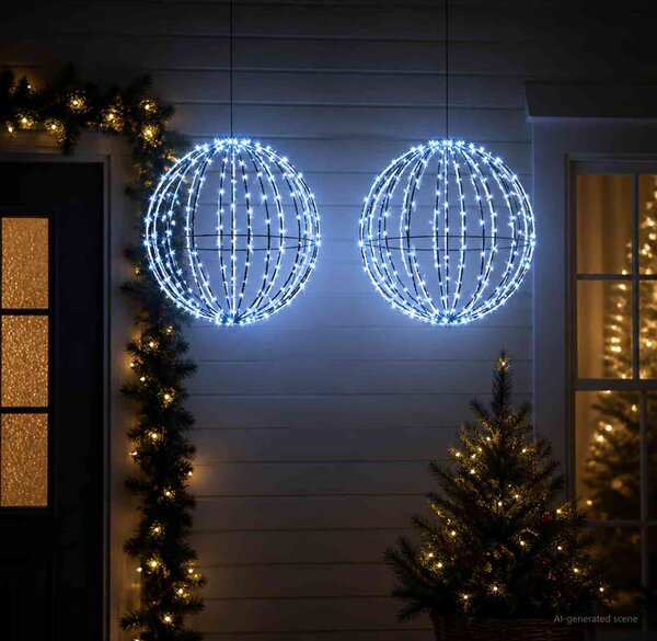 VidaXL Vánoční špička světla 2 ks 320 LED [42019111] Barva světla: Studená bílá