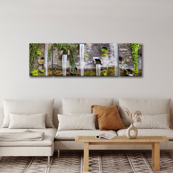 Obraz - Kamenná zeď, Hamburg, Německo (170x50 cm)