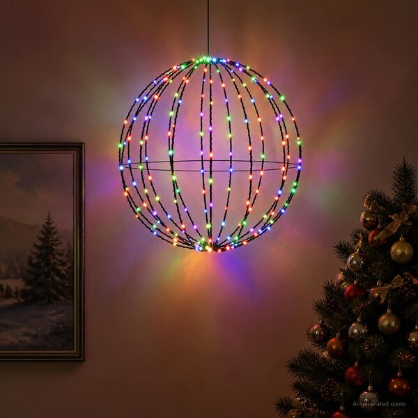 VidaXL Vánoční špička světla 120 LED Průměr 40 x 42 cm [42019114] Barva světla: Studená bílá