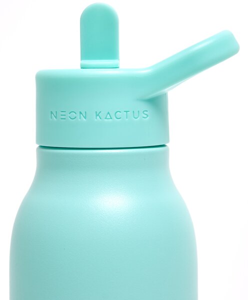 Dětská nerezová láhev, 340ml, Neon Kactus, tyrkysovo/růžová