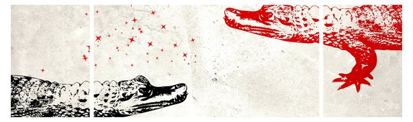 Obraz - Krokodýli (170x50 cm)