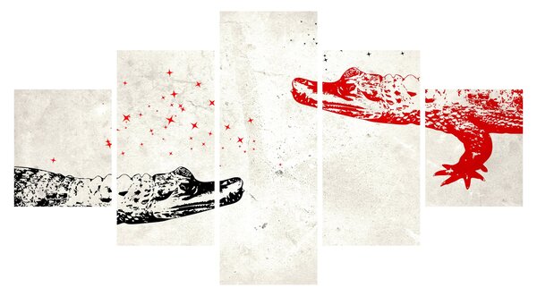 Obraz - Krokodýli (125x70 cm)