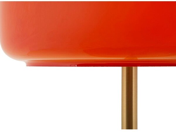 Oranžová/ve zlaté barvě kovová stolní lampa se skleněným stínidlem (výška 53 cm) Oldy – Mauro Ferretti