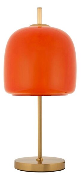 Oranžová/ve zlaté barvě kovová stolní lampa se skleněným stínidlem (výška 53 cm) Oldy – Mauro Ferretti