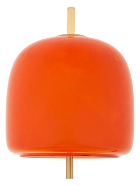 Oranžová/ve zlaté barvě kovová stolní lampa se skleněným stínidlem (výška 53 cm) Oldy – Mauro Ferretti