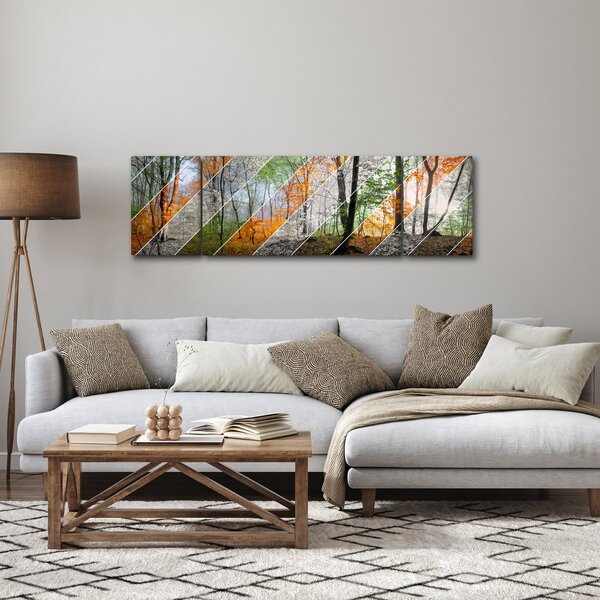 Obraz - Střídání ročních období (170x50 cm)