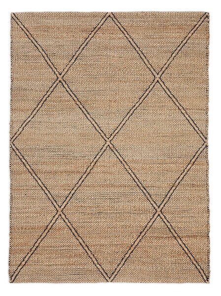 Ručně tkaný jutový koberec v přírodní barvě 160x230 cm Vallalta – Kave Home