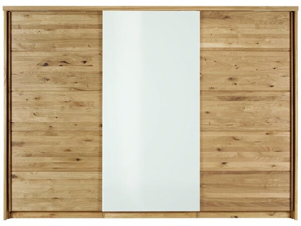 ANNECY - masivní skříň divoký DUB / BÍLÁ 286x217 cm