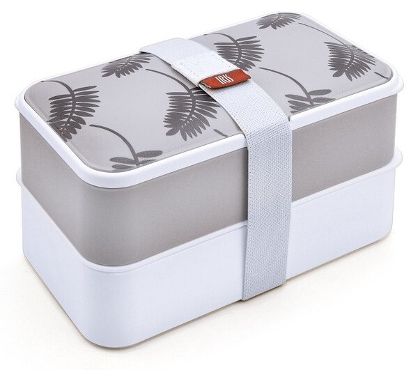 Obědový box s příborem, Bento, 1,2l, Iris Barcelona, šedý