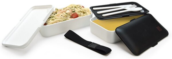 Obědový box s příborem, Bento, 1,2l, Iris Barcelona, bílý