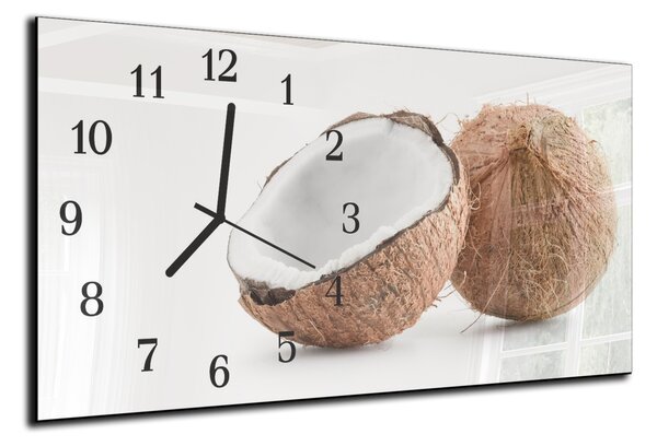 Nástěnné hodiny kokosový ořech 30x60cm - plexi