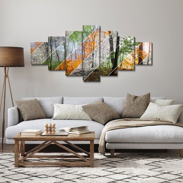 Obraz - Střídání ročních období (210x100 cm)