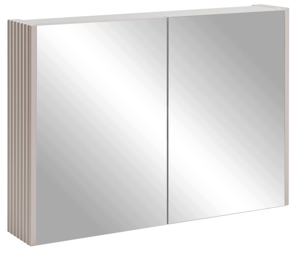 Rodan Zrcadlová Skříňka 80 cm - Šedá - Boční Panely Kašmír - Závěsná - Bezúchytková - 2dveřová - VENA