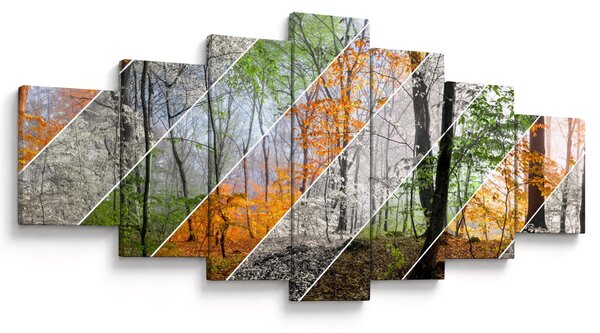 Obraz - Střídání ročních období (210x100 cm)