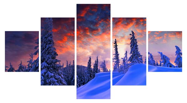 Obraz - Zimní soumrak (125x70 cm)