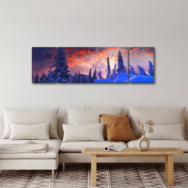 Obraz - Zimní soumrak (170x50 cm)