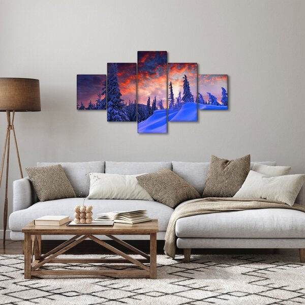 Obraz - Zimní soumrak (125x70 cm)
