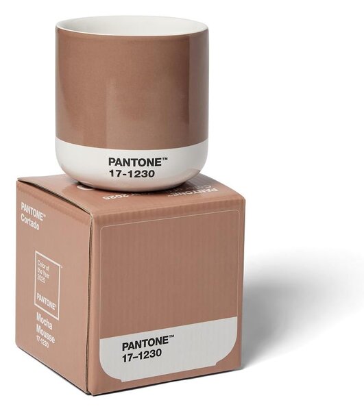 Světle hnědý porcelánový šálek na cappuccino 175 ml Mocha Mousse 17-1230 – Pantone