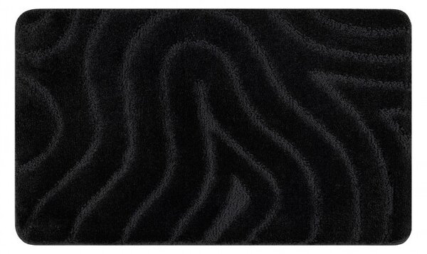 Koupelnový kobereček SUPREME WAVES vlny, černý