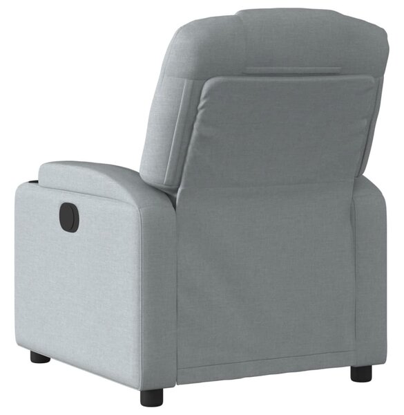 Elektrické polohovací křeslo světle šedé textil 3204344