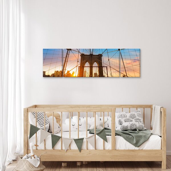 Obraz - Brooklynský most, Manhattan, New York (170x50 cm)