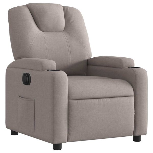 Elektrické polohovací křeslo taupe textil 3204352