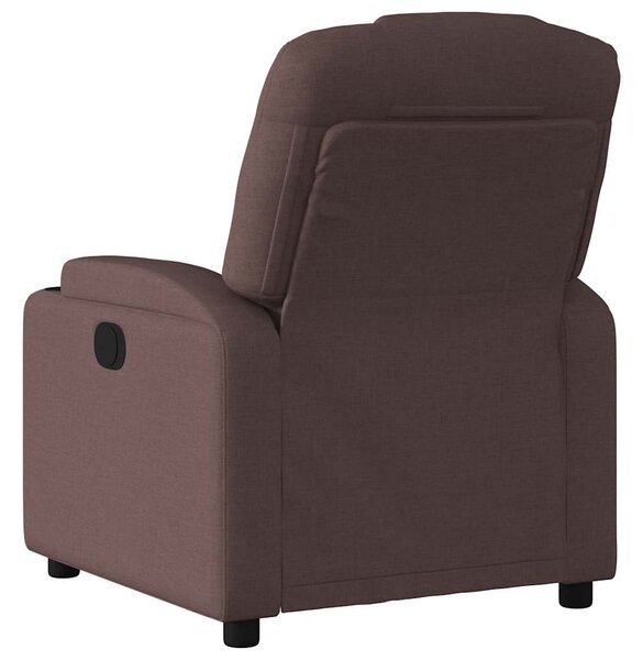 Elektrické polohovací křeslo tmavě hnědé textil 3204349