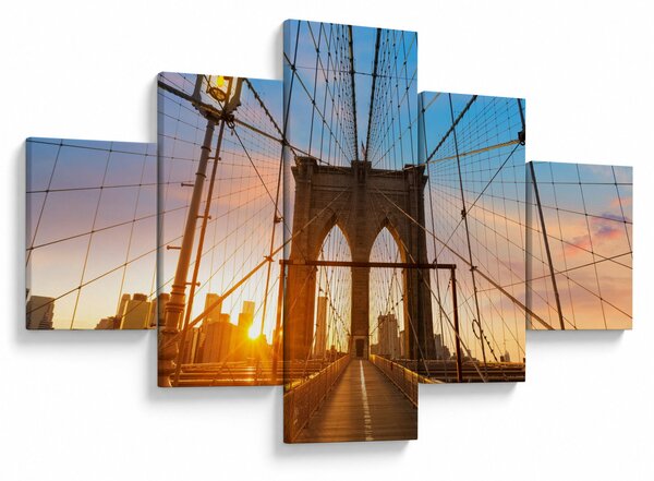 Obraz - Brooklynský most, Manhattan, New York (125x70 cm)