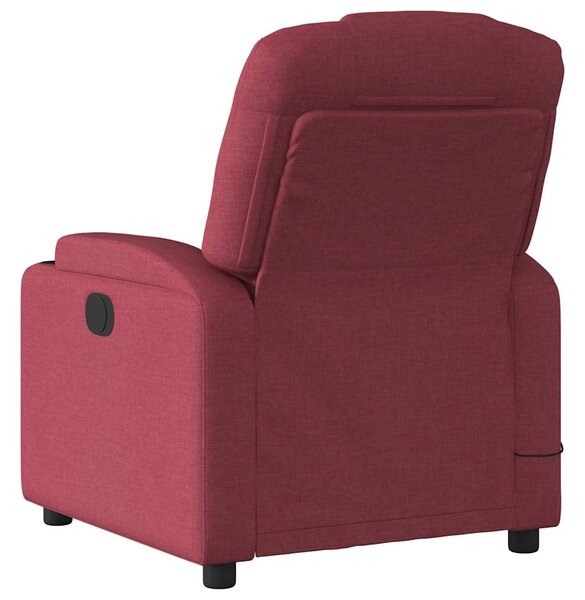 Elektrické masážní polohovací křeslo vínové textil 3204359