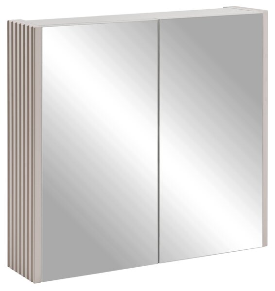 Rodan Zrcadlová Skříňka 60 cm - Šedá - Boční Panely Kašmír - Závěsná - Bezúchytková - 2dveřová - ELEGANCE