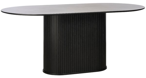 Unique Furniture Černý dubový jídelní stůl Nola 180 x 95 cm