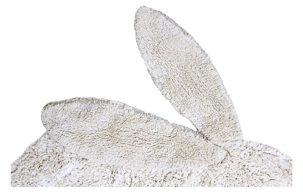 Světle šedý pratelný ručně tkaný bavlněný dětský koberec 130x135 cm Bunny – Lorena Canals