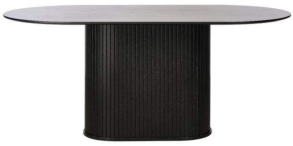 Unique Furniture Černý dubový jídelní stůl Nola 180 x 95 cm