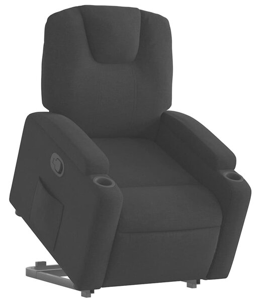 Zvedací polohovací křeslo černé textil 3204370