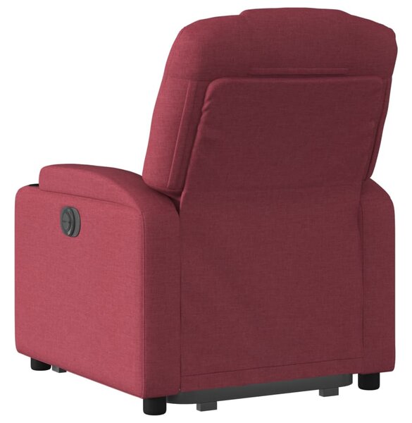 Zvedací polohovací křeslo vínové textil 3204371
