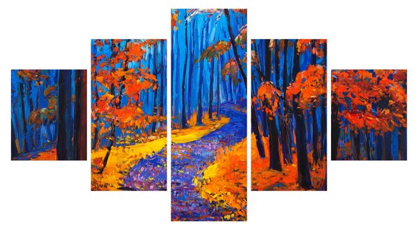 Obraz podzimního lesa (125x70 cm)
