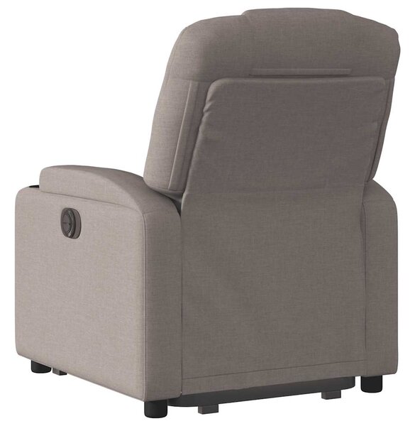 Zvedací polohovací křeslo taupe textil 3204376