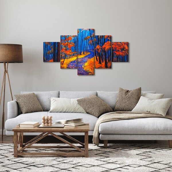 Obraz podzimního lesa (125x70 cm)