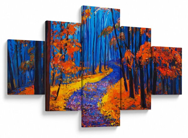 Obraz podzimního lesa (125x70 cm)