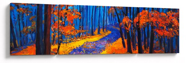 Obraz podzimního lesa (170x50 cm)