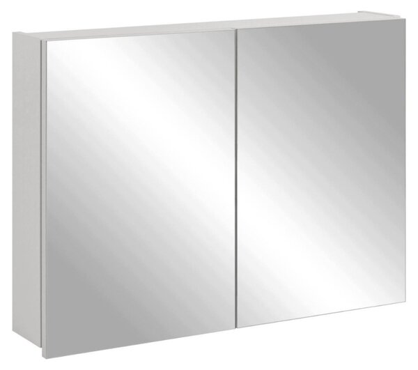 Rodan Koupelnová Zrcadlová Skříňka 80 cm - Šedá - Závěsná - Bezúchytková - 2dveřová