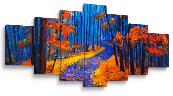 Obraz podzimního lesa (210x100 cm)