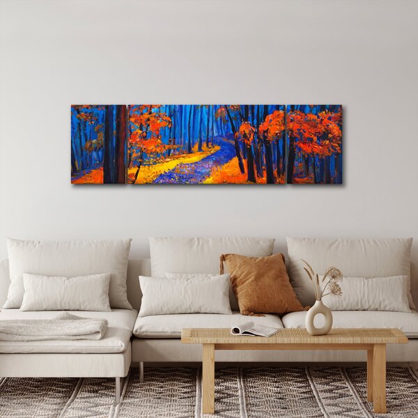 Obraz podzimního lesa (170x50 cm)